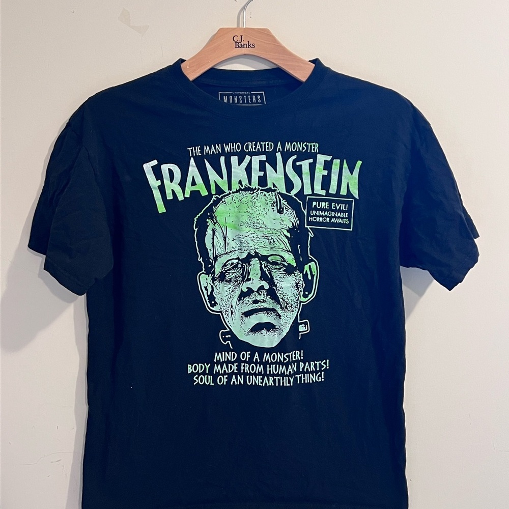 Universal Black and Green Frankenstein Graphic Tee